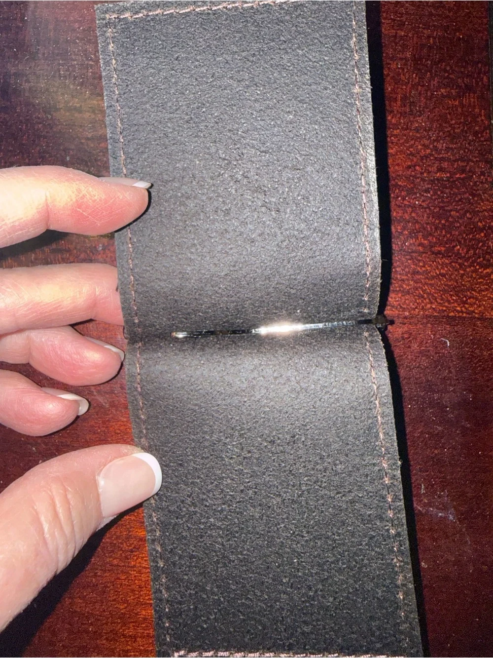 The Buffalo Billfold Company Brown Leather Money Clip Card Holder